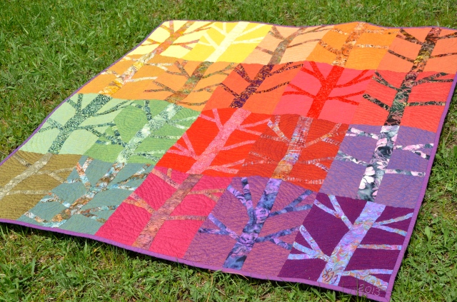 "Blowin' In the Wind" quilt by Sewfrench using Oakshott fabrics